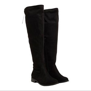 Torrid, Over the Knee, Black, Faux Suede, WW, WC, Boot, NWT